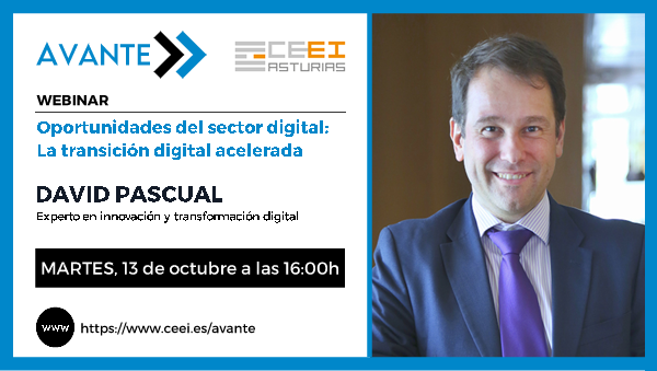 Imagen WEBINARIO (AVANTE) - Oportunidades de la transición digital acelerada. <br /> David Pascual