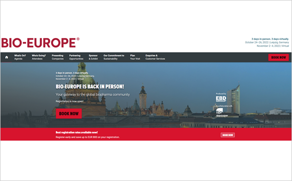 Imagen Abierto el plazo de inscripción para participar en la visita a la FERIA BIO-EUROPE 2022