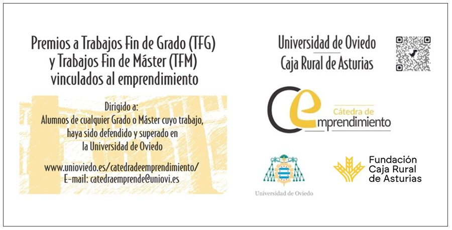 Imagen ¡Abierta la convocatoria de premios TFG y TFM sobre emprendimiento!