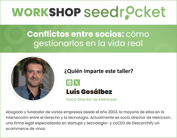 Imagen Workshop SeedRocket | Socios y conflictos: cómo proteger tu startup a tiempo